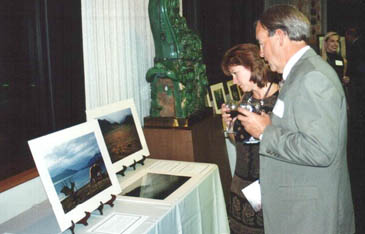 Guests view and bid on silent auction items donated to help fund Sutton Center projects.